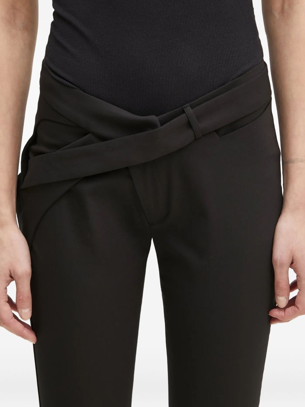 wrap-effect trousers - 4