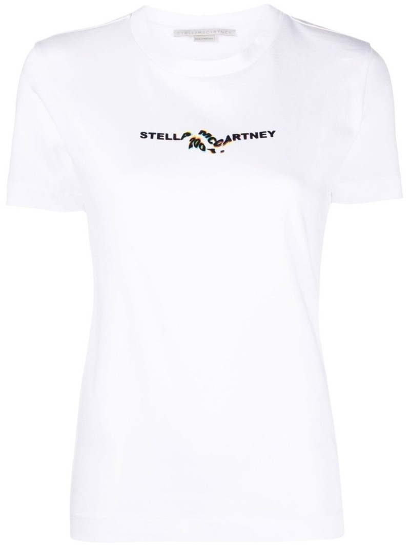 2001 glitch logo-print T-shirt 1