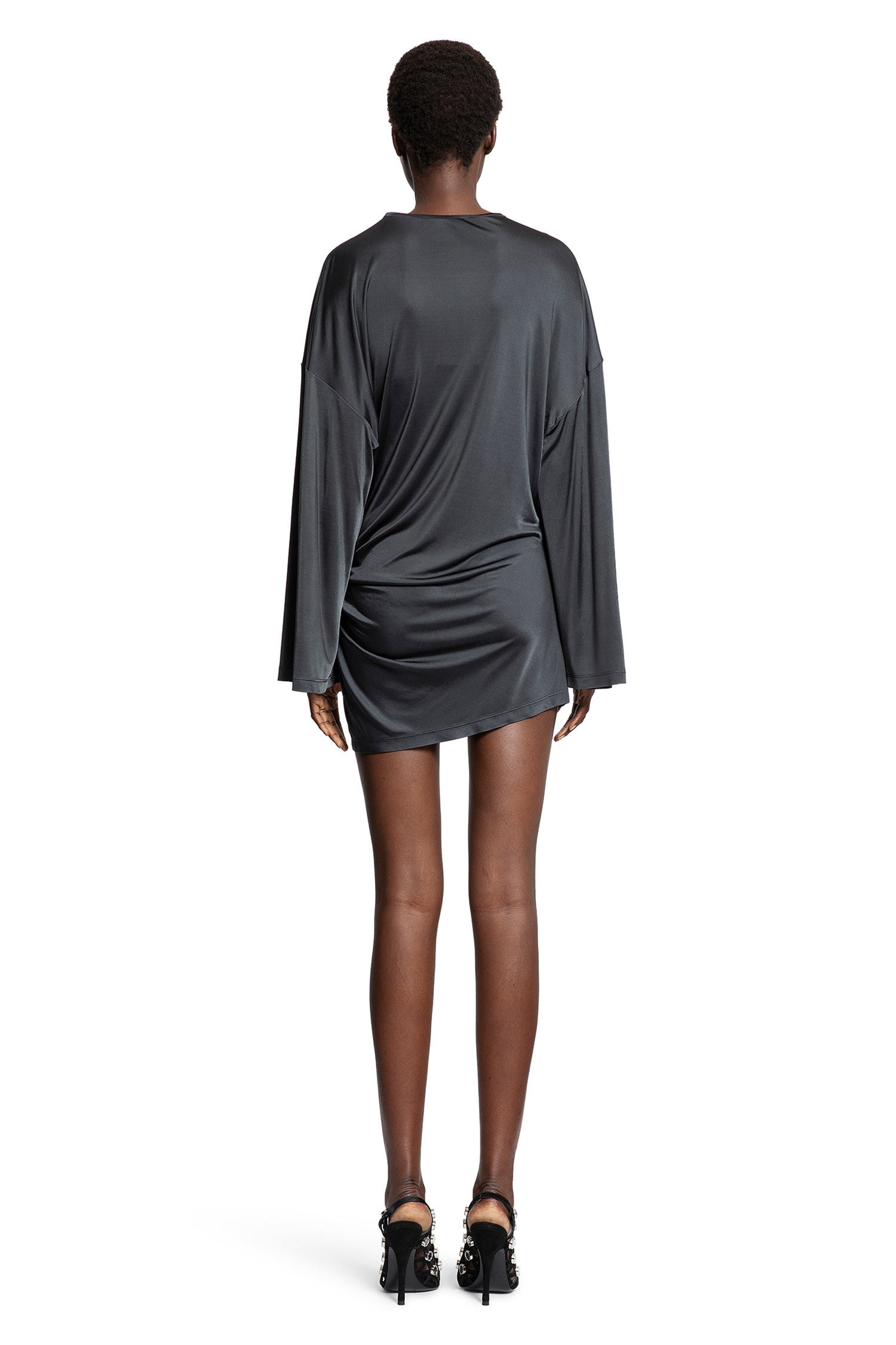 Gathered-Viscose-Jersey-Mini-Dress - 3