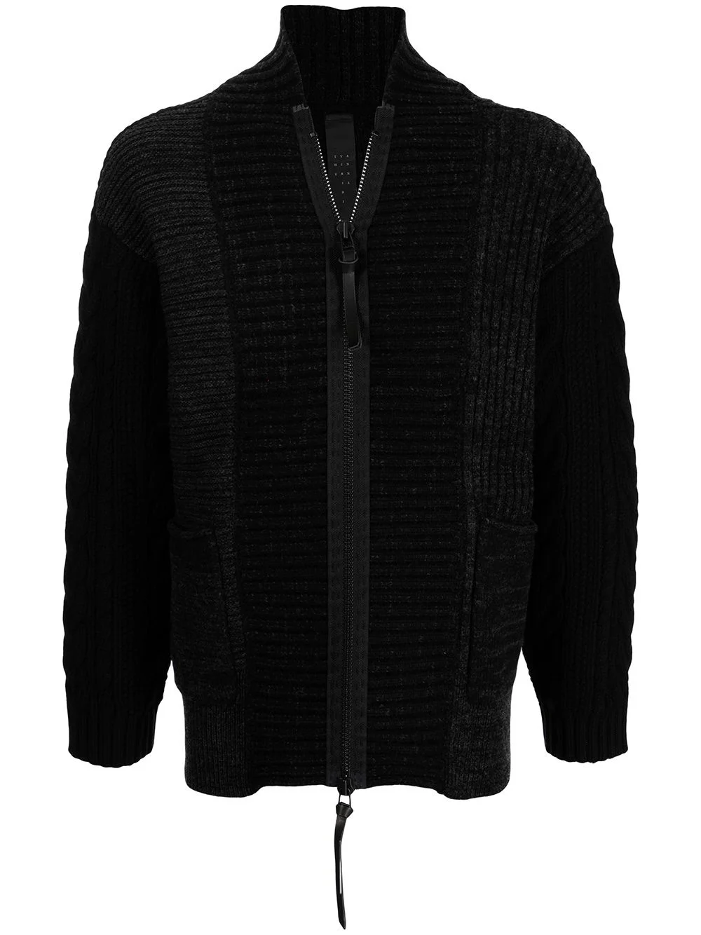 chunky-knit zip-up cardigan - 1