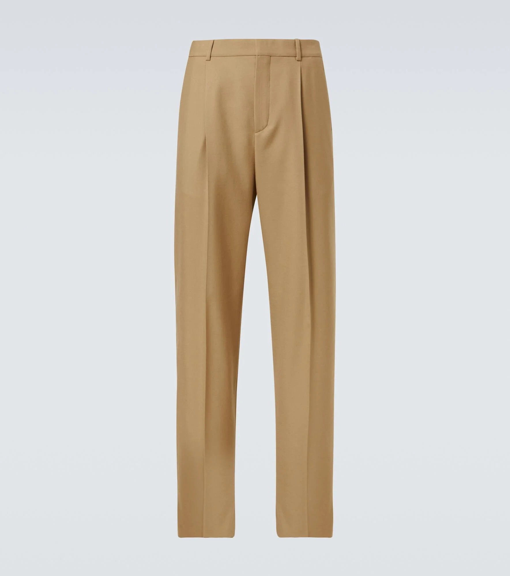 High-rise wool gabardine tapered pants - 1