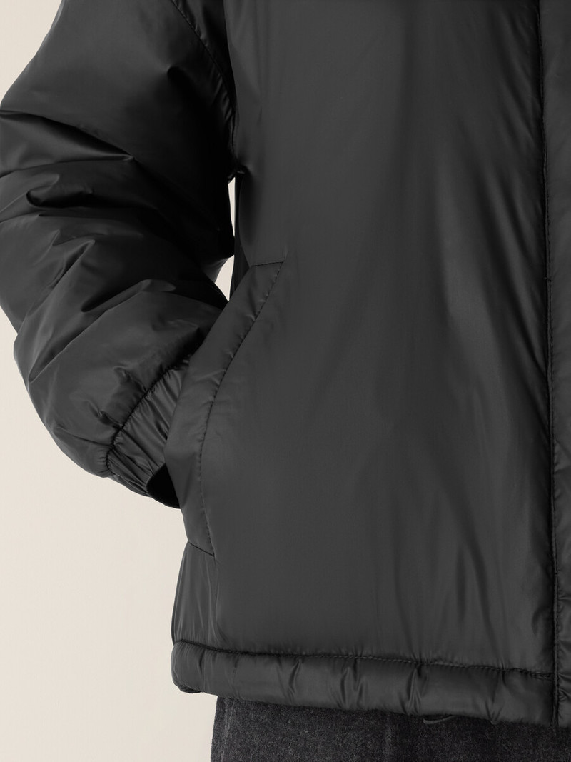 Eggshell Recycled Nylon Stand Collar Jacket 5