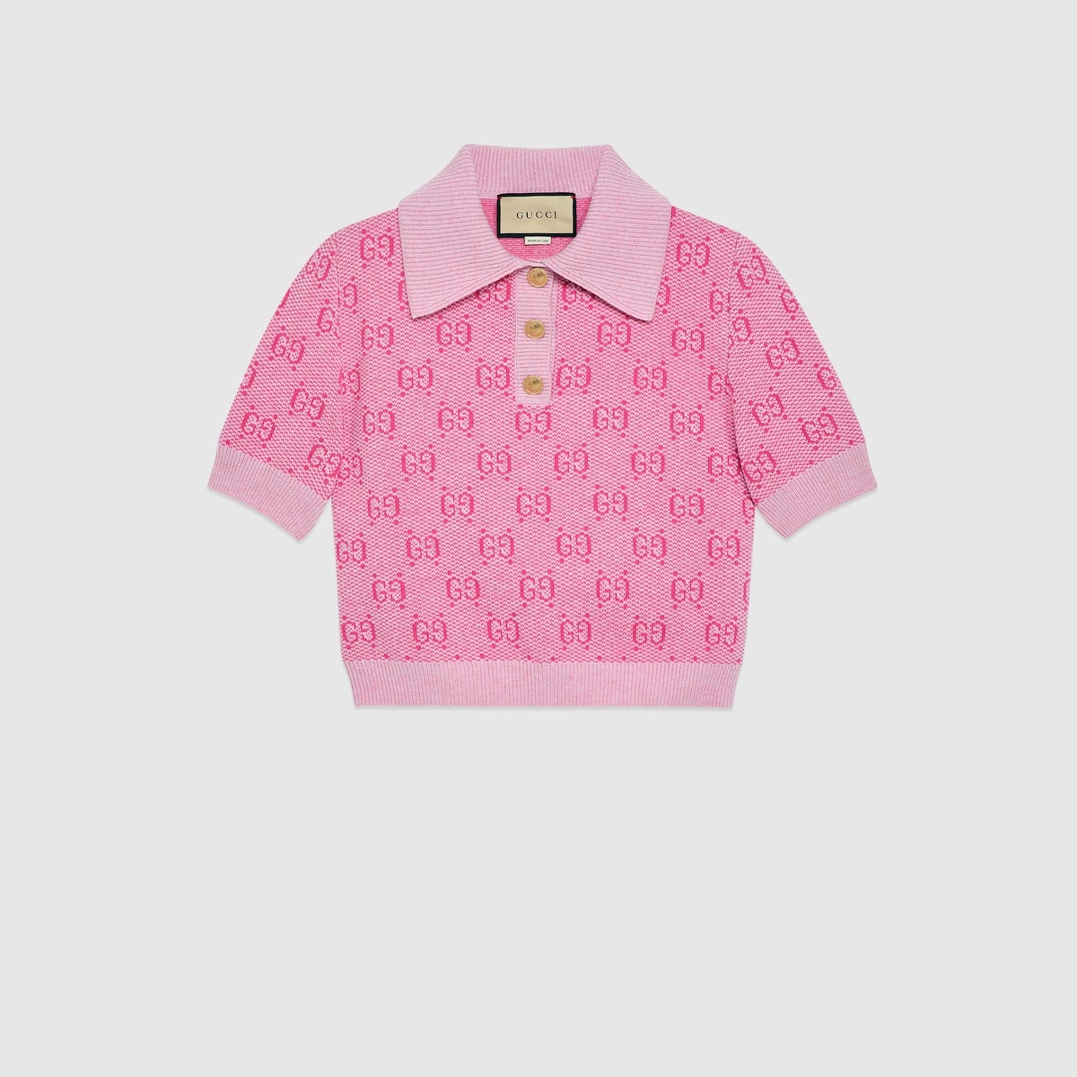 GG wool jacquard polo - 1