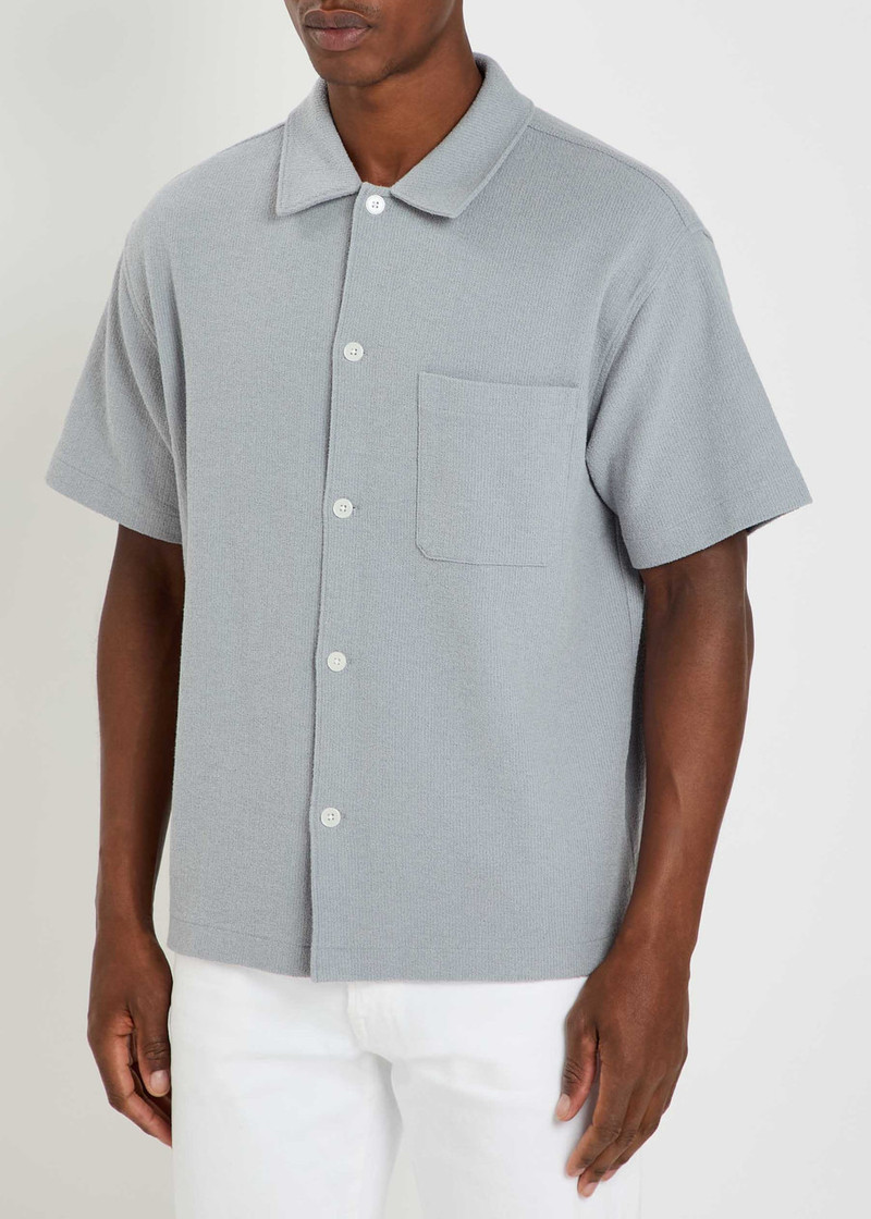 FRAME Frame Textured-knit Cotton-blend Shirt outlook