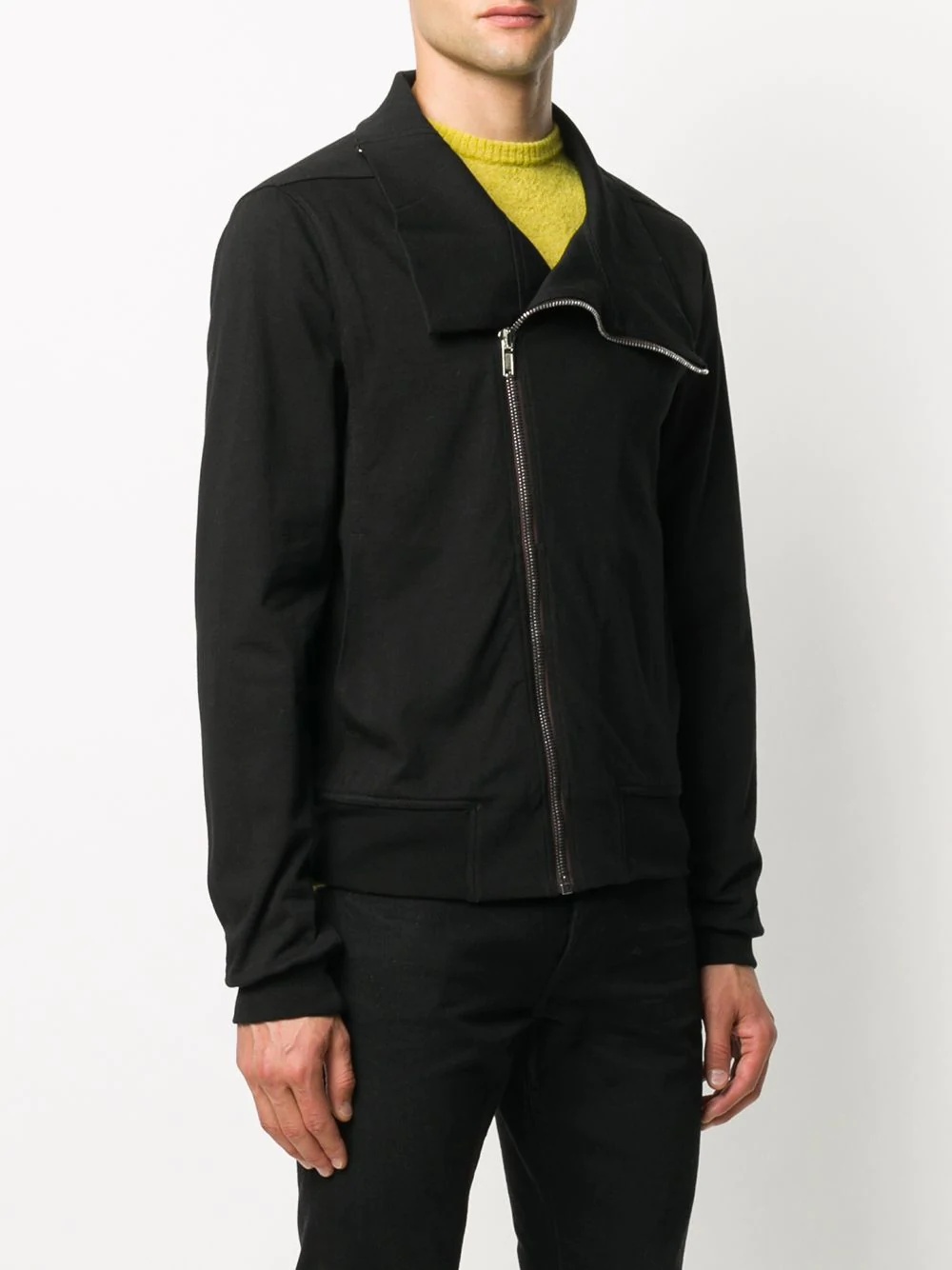 off-center zip jacket - 3