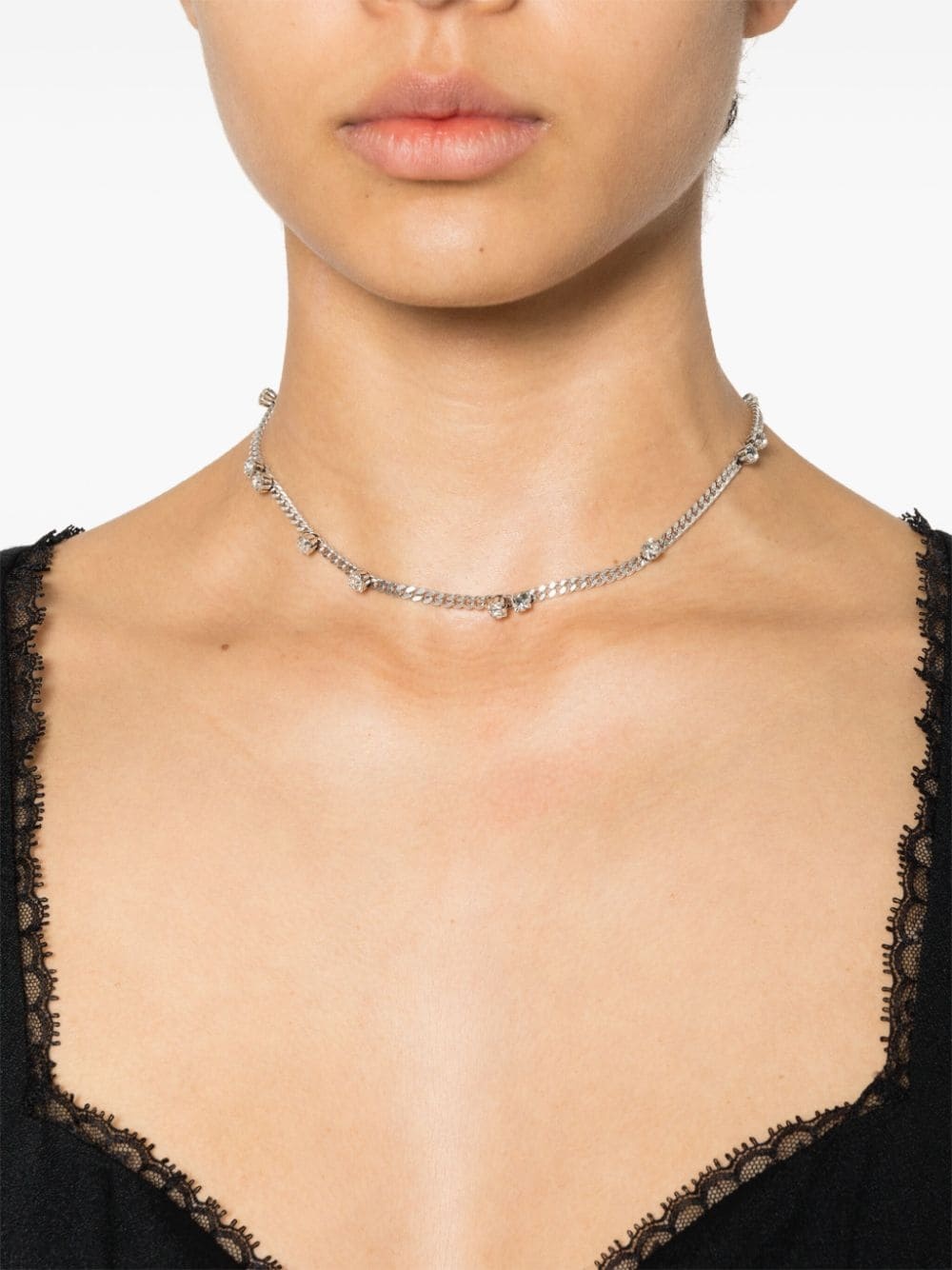 crystal-embellished necklace - 2