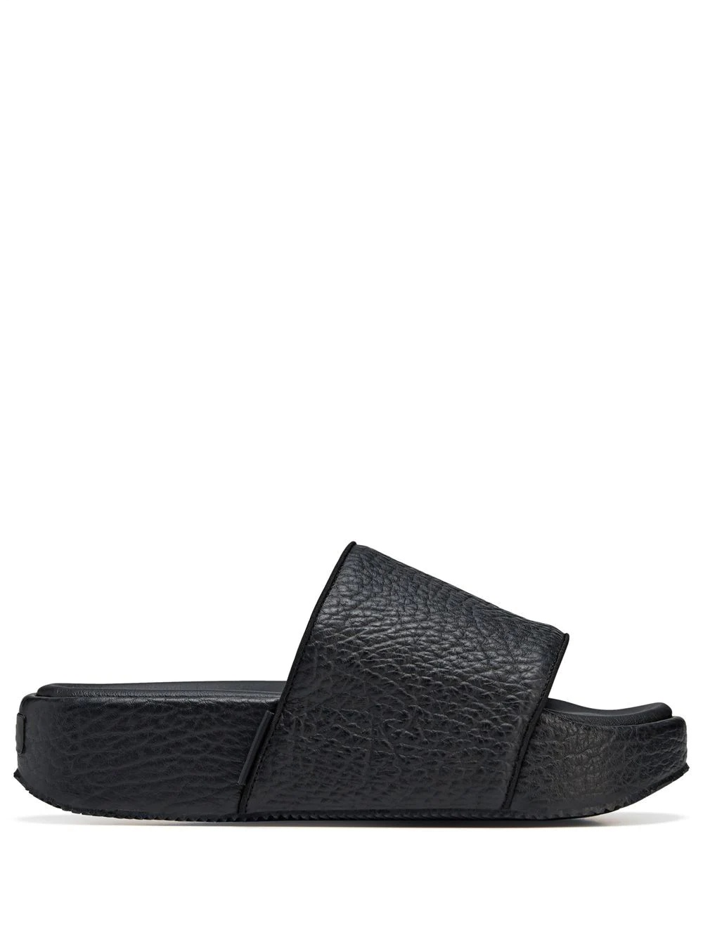 pebbled open-toe slides - 1