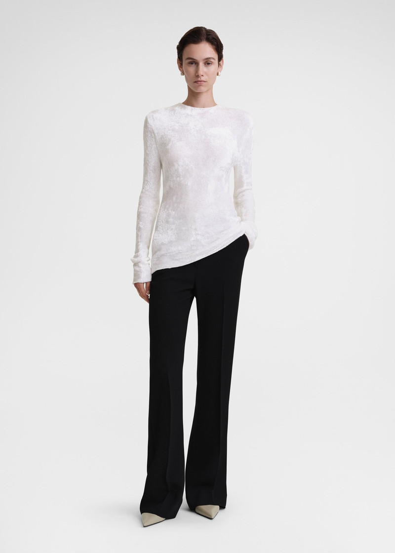 Totême Slim chenille knit white outlook