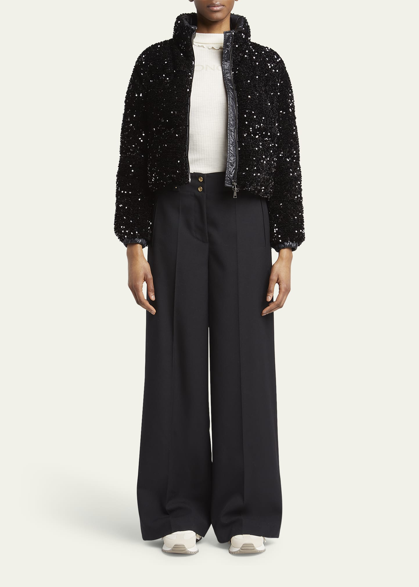 Louvi Sequined Short Down Jacket - 2