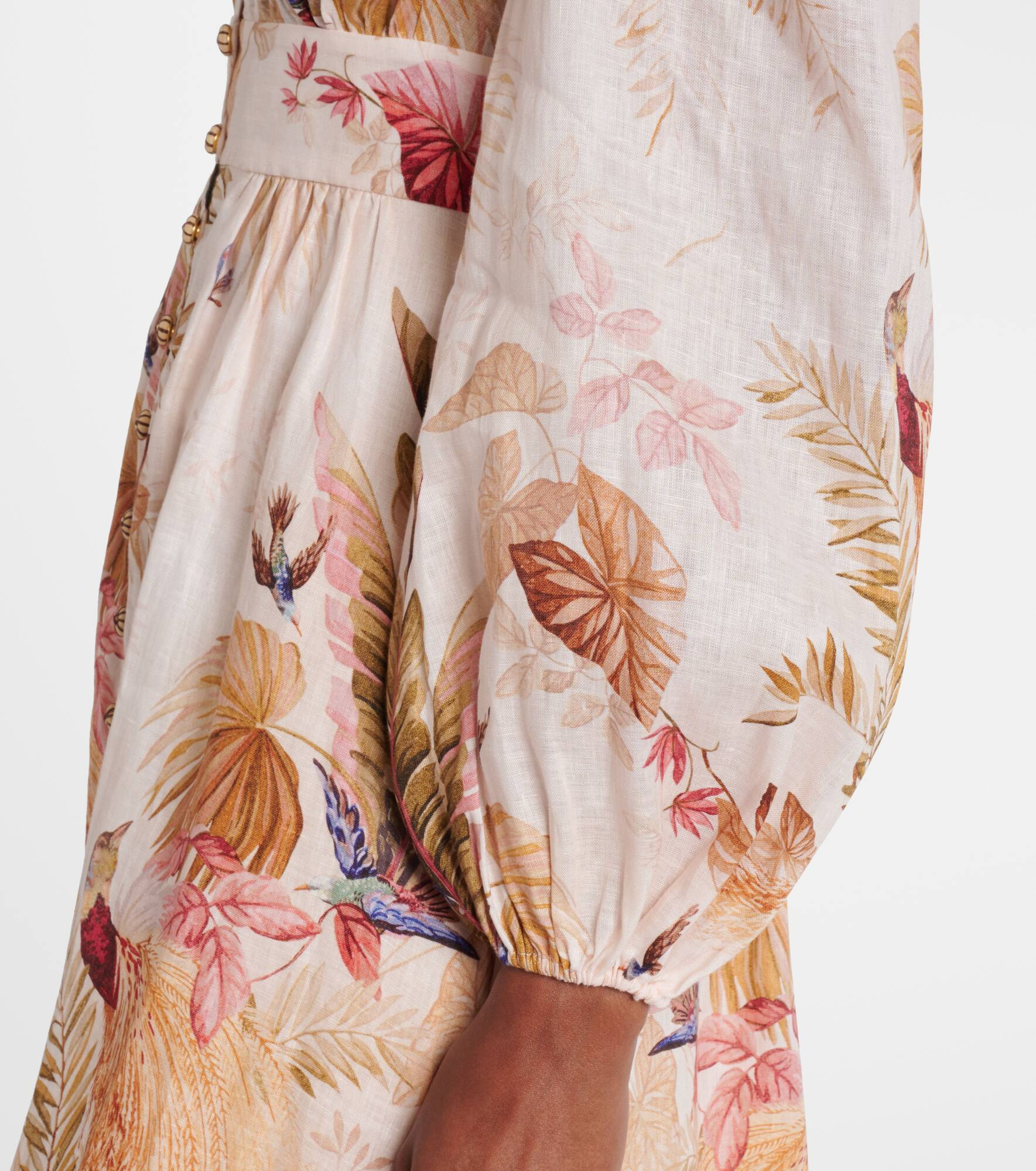 Ascension floral linen midi dress - 6