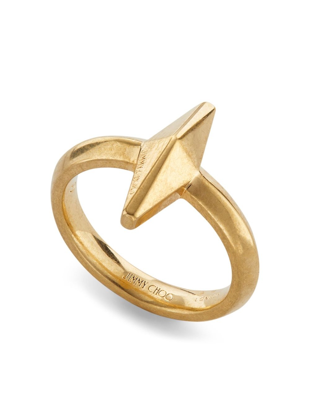 logo-engraved matte-finish ring - 3