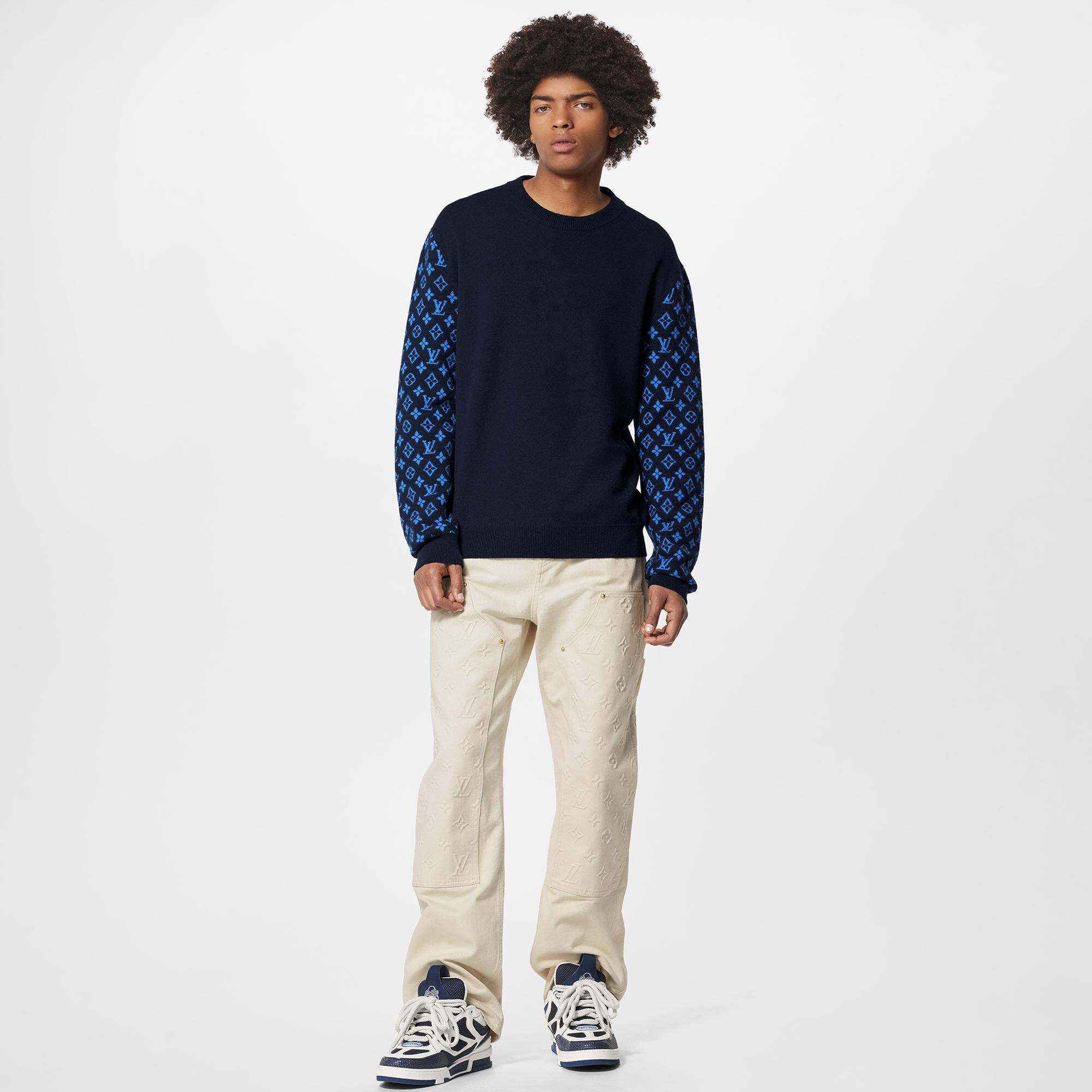 Monogram Mix Cashmere Crewneck - 2