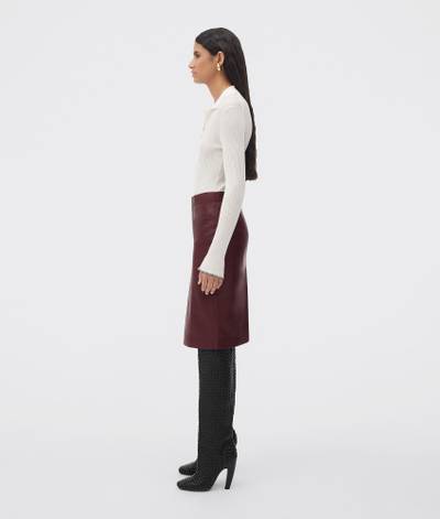 Bottega Veneta soft leather skirt outlook