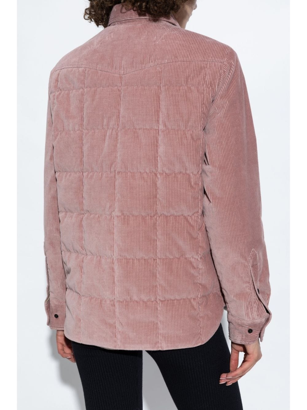 buttoned padded shirt jacket - 4