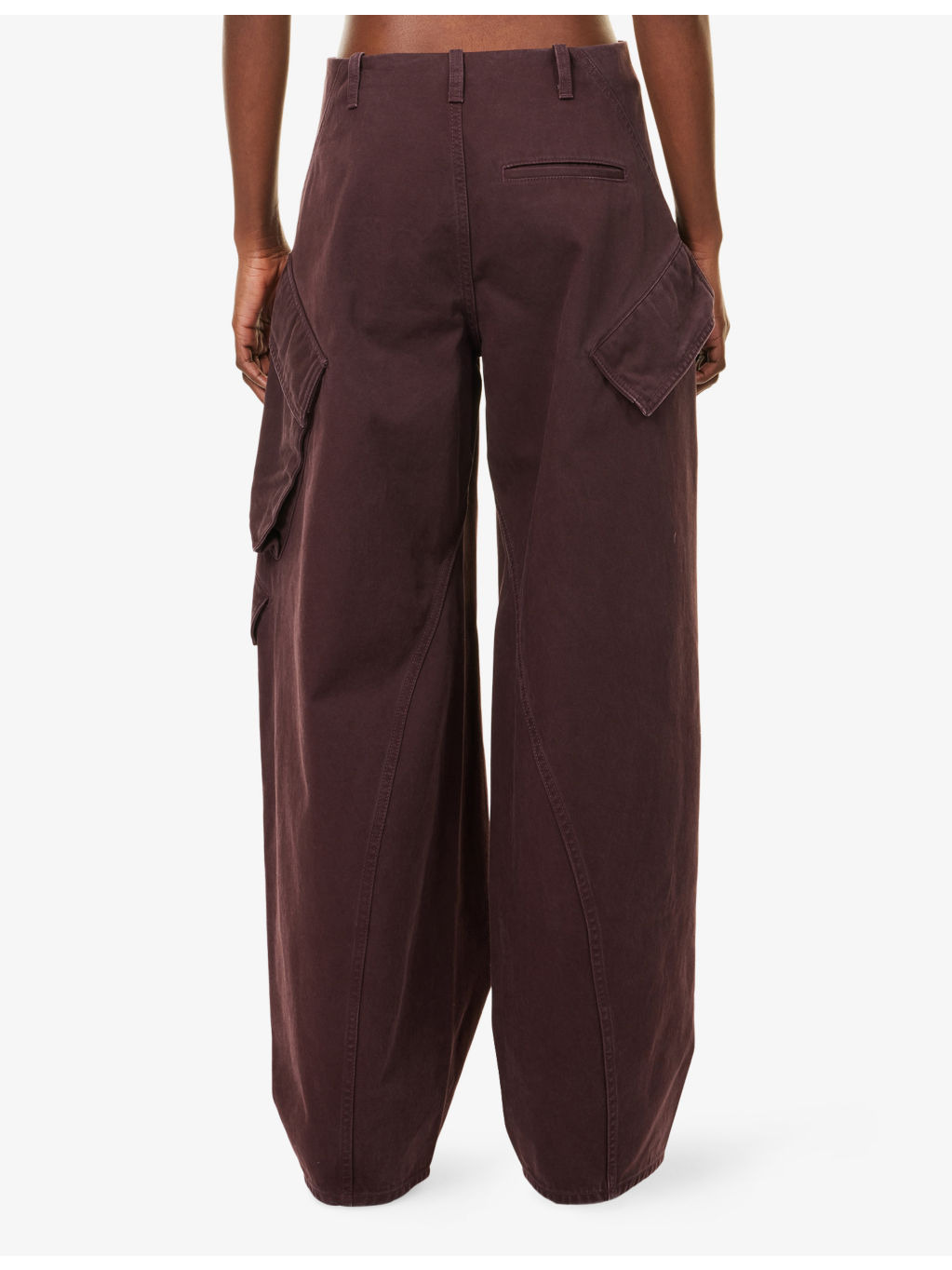 Cargo Barrel-Leg Cotton Trousers - 4
