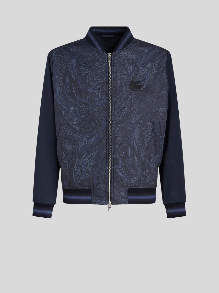 PAISLEY BOMBER JACKET WITH LOGO - 1