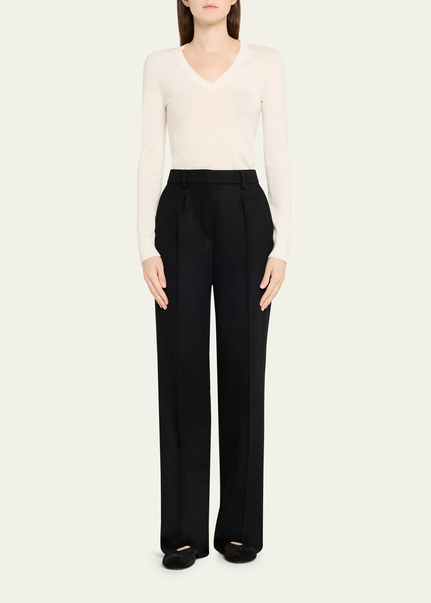 Straight-Leg Wool Pants - 2
