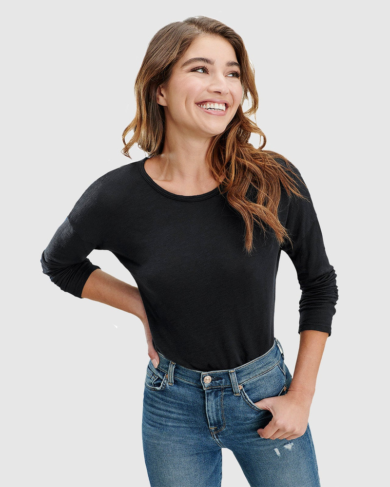 Splendid Zander Slub Long Sleeve Tee outlook