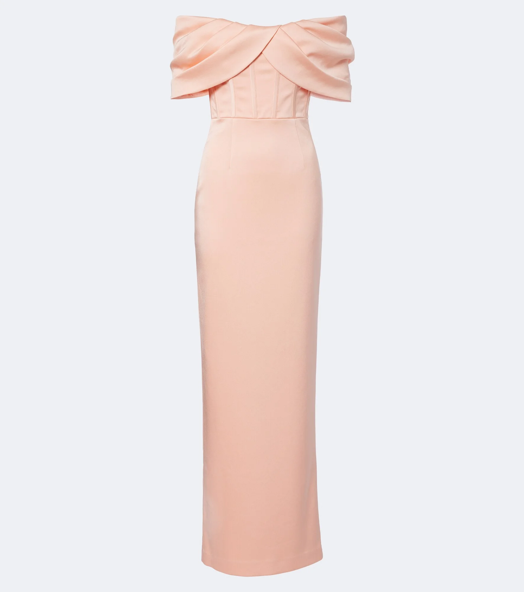 Ayla off-shoulder satin gown - 1