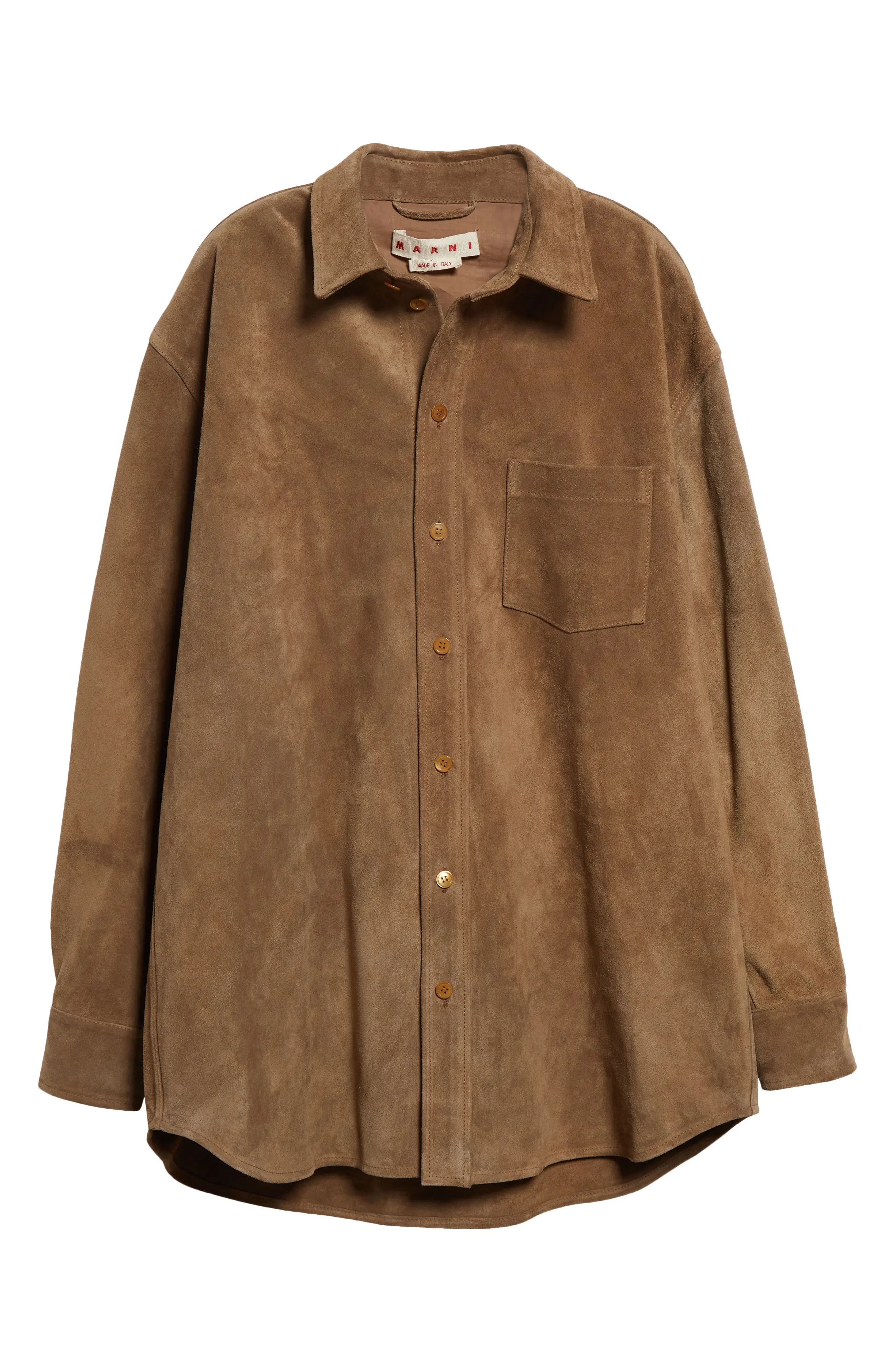 Oversize Suede Shirt Jacket - 7