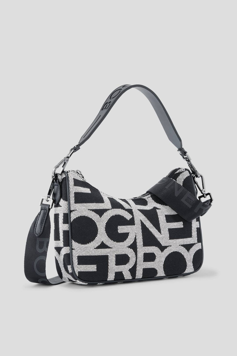 BOGNER PANY LORA SHOULDER BAG IN BLACK/OFF-WHITE outlook