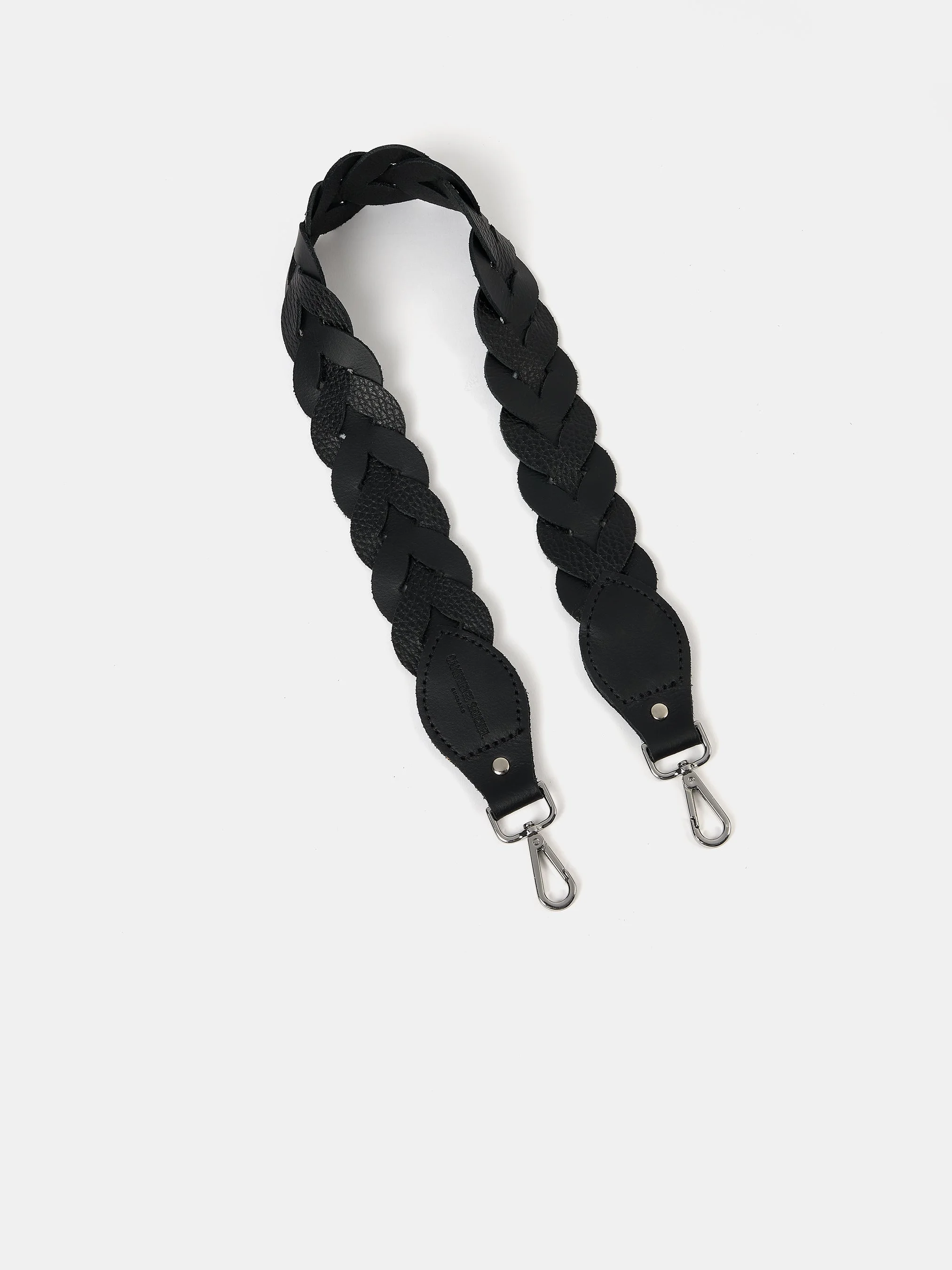 The Plaited Shoulder Strap - Black & Black Celtic Grain - 1
