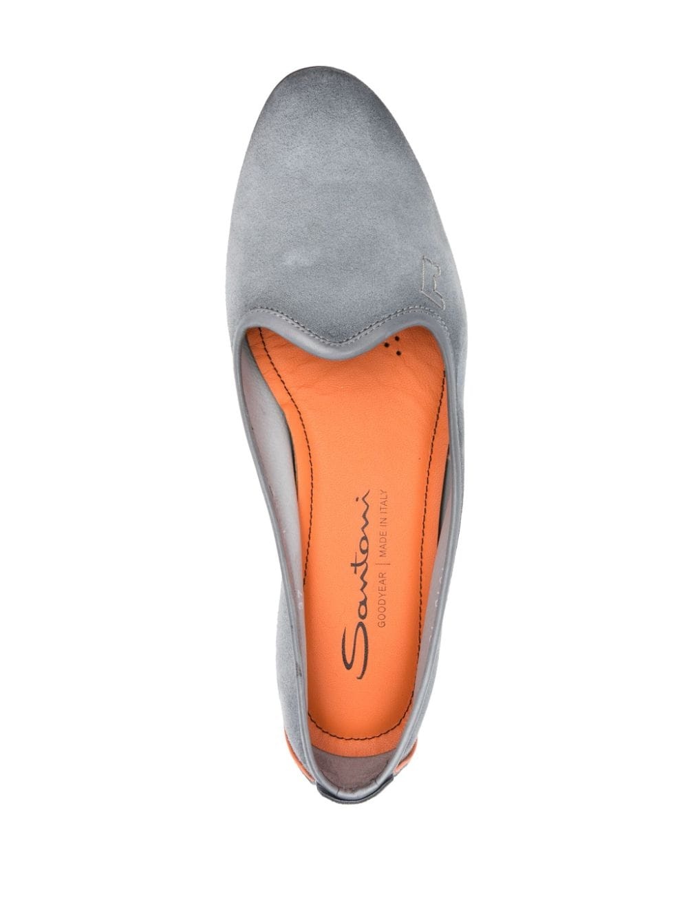 embroidered-logo suede slippers - 4
