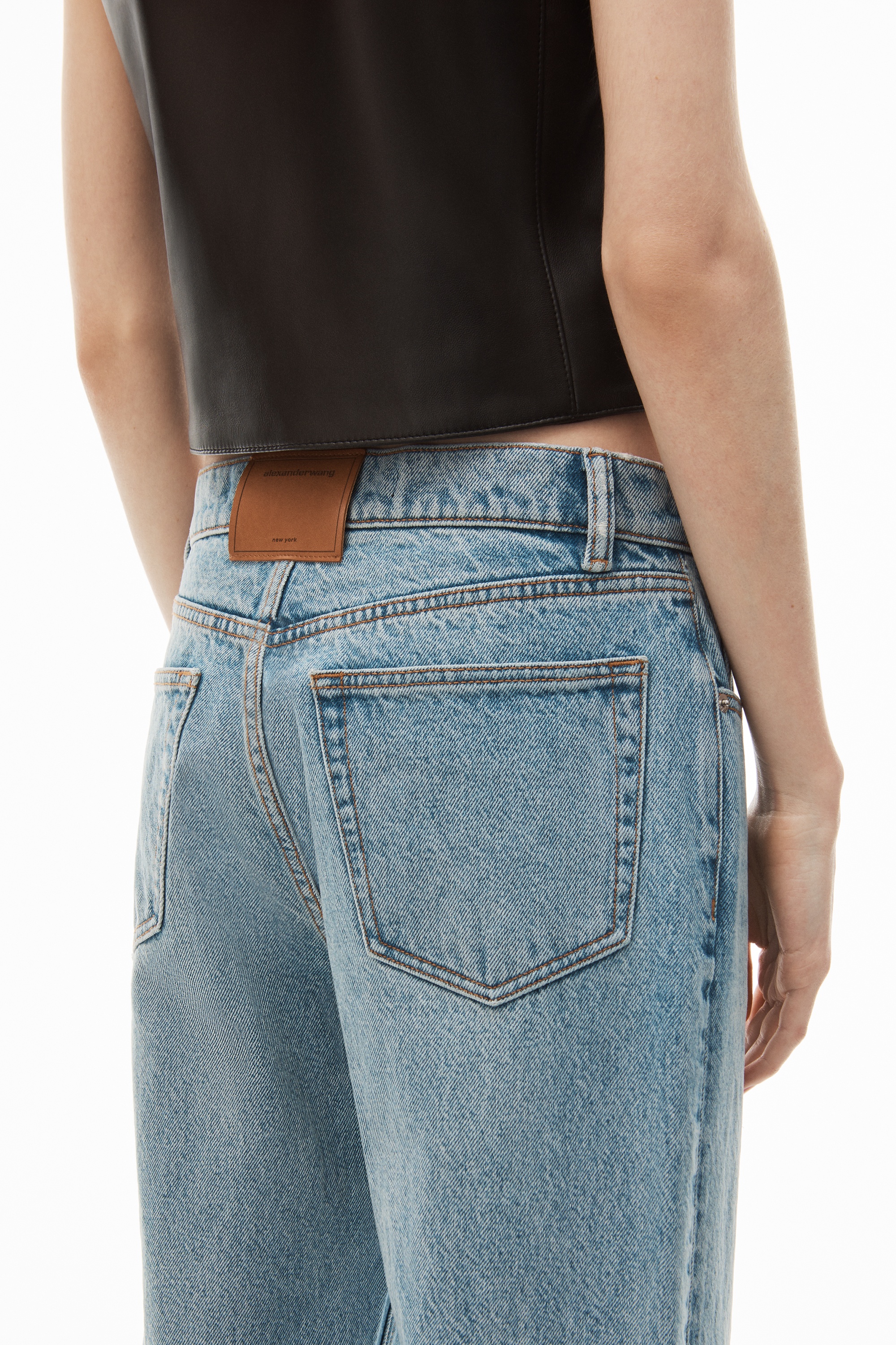 EZ MID-RISE STRAIGHT-LEG JEAN IN DENIM - 5