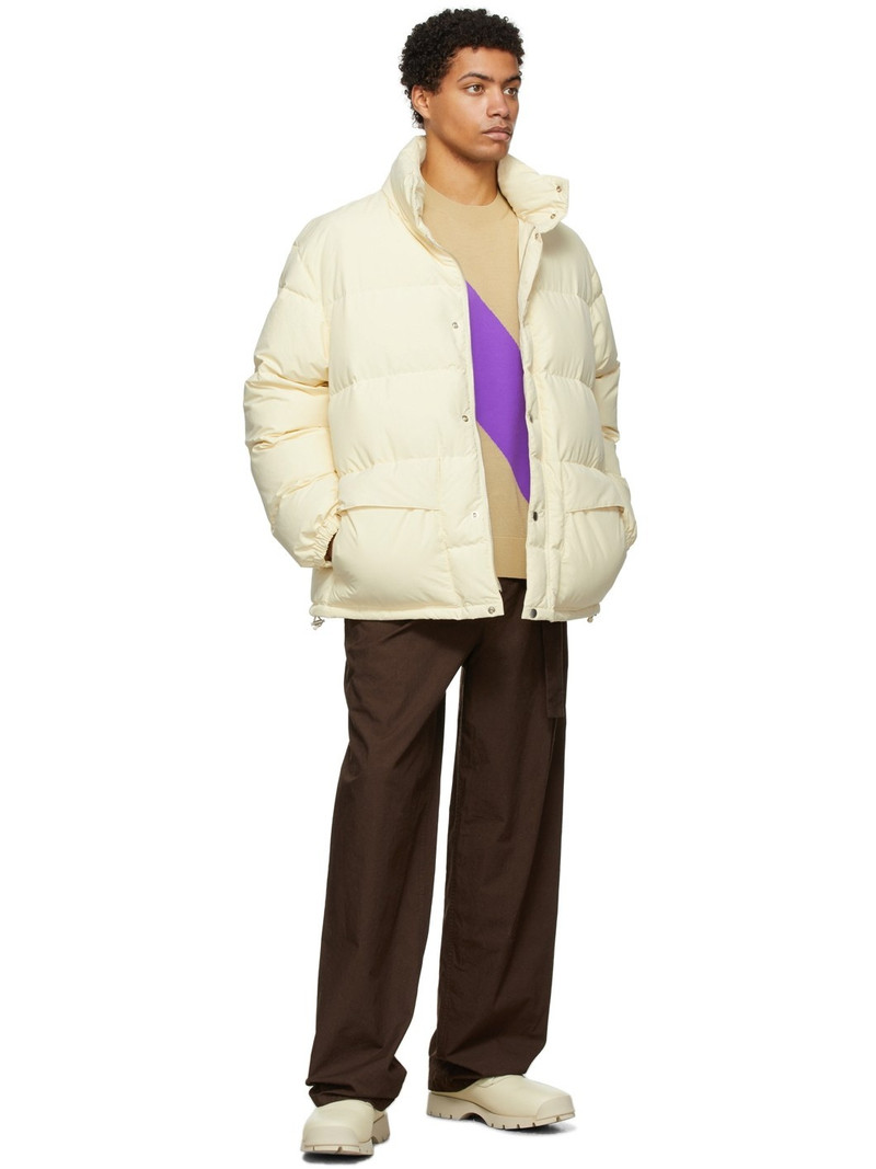 Jil Sander Beige & Purple Wool Sweater outlook