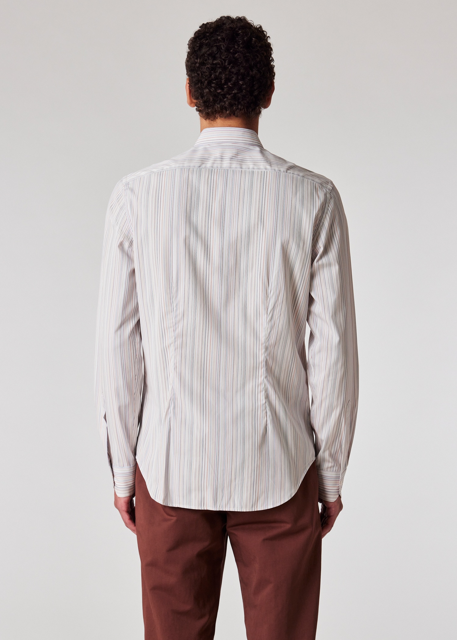 Slim-Fit White 'Signature Stripe' Cotton Shirt - 5