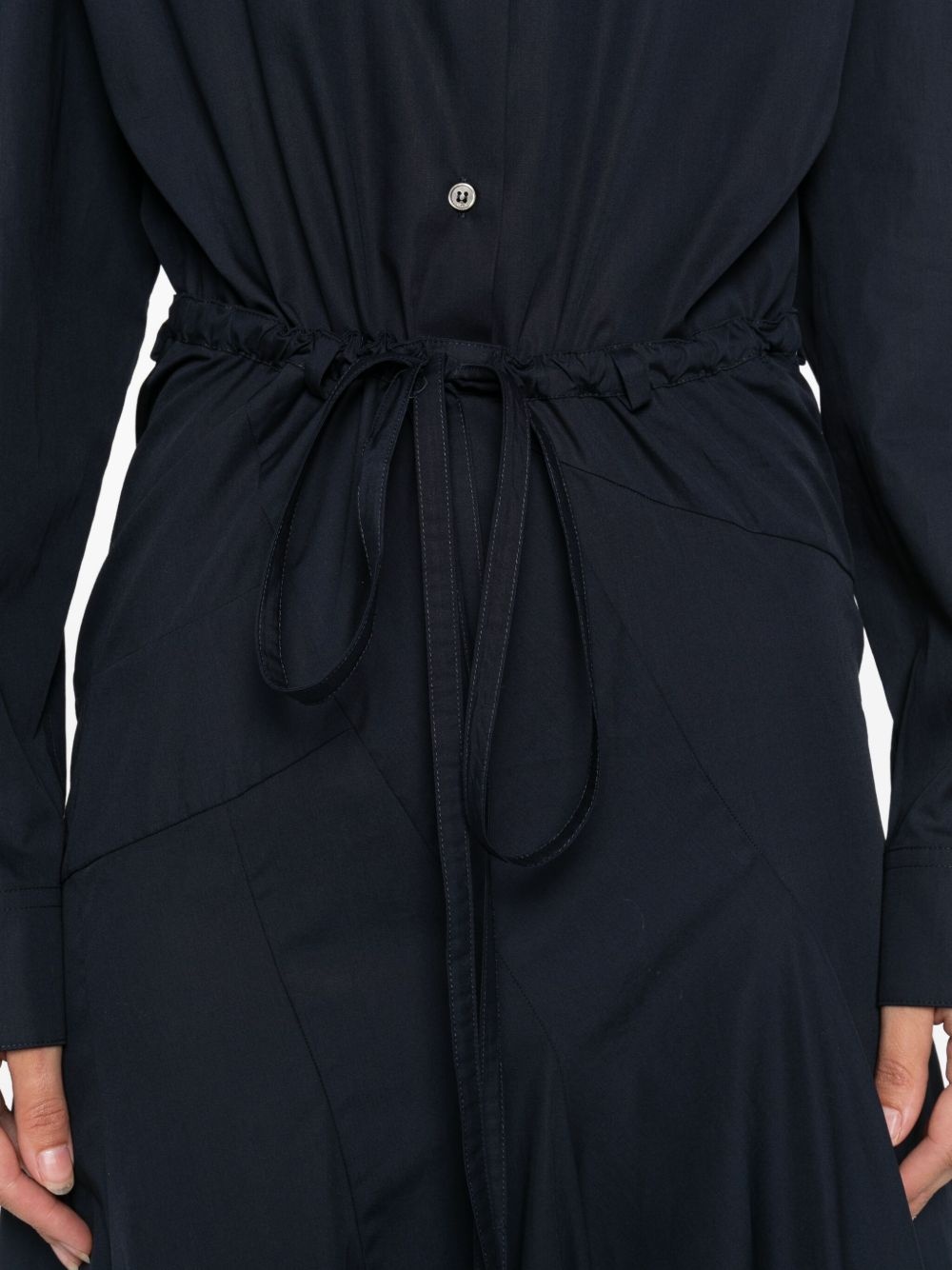 button-down flared midi dress - 5