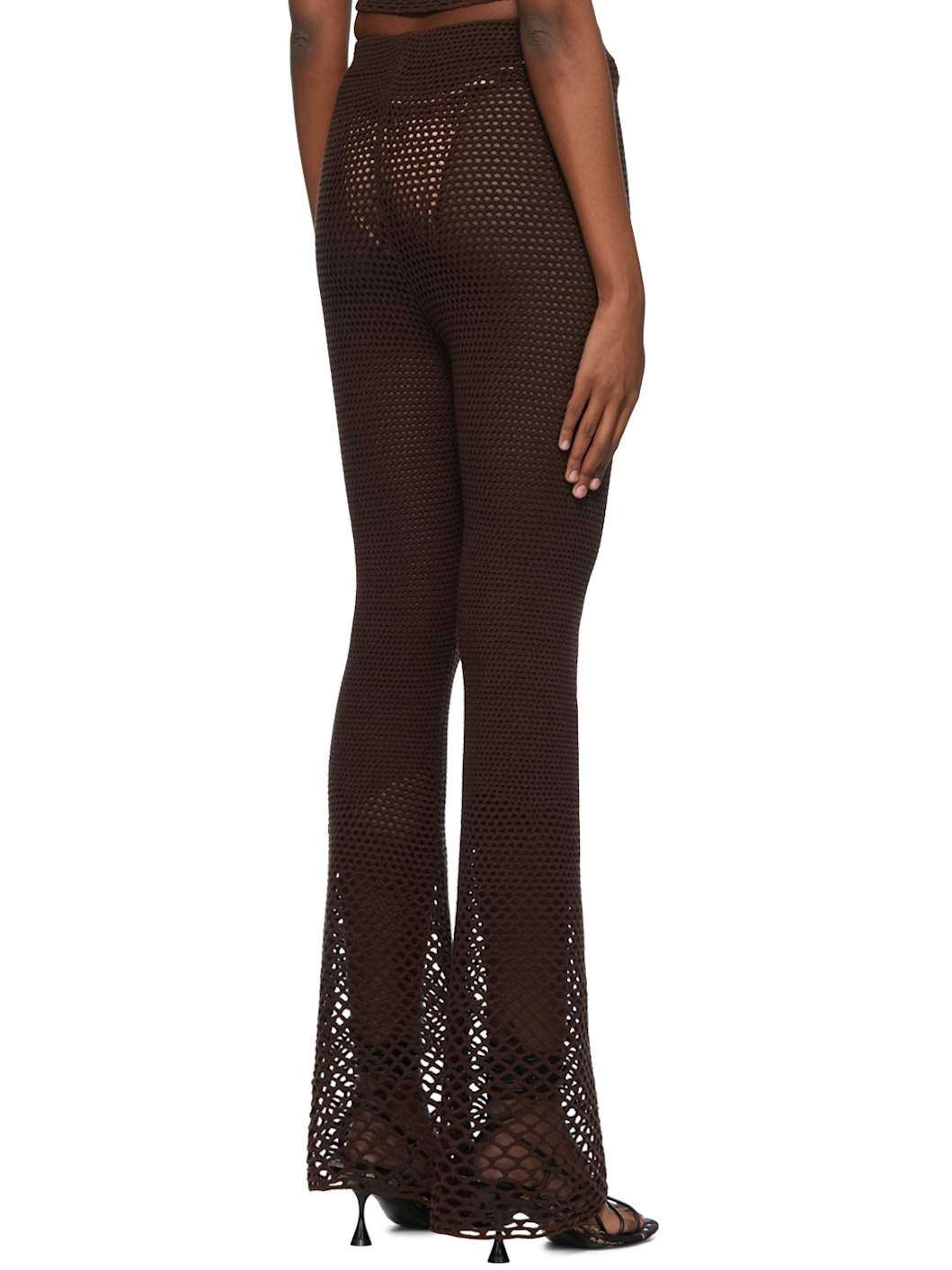 Brown Acrylic Lounge Pants - 3
