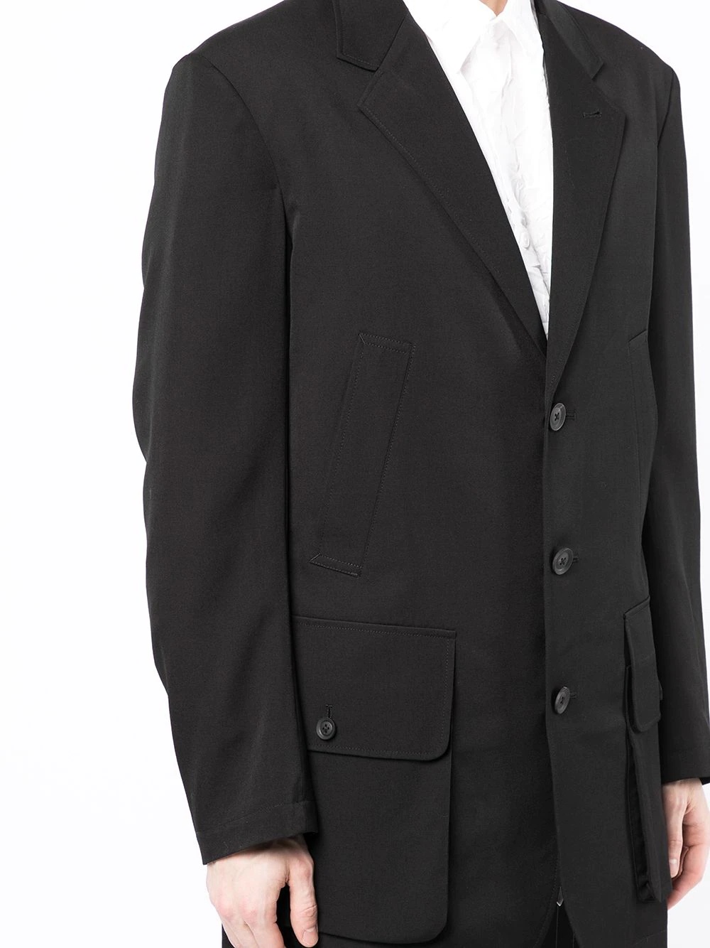 single-breasted wool blazer - 5