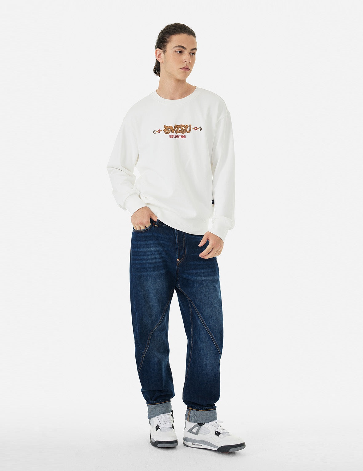 Seagull and Logo Print 3D Fit Jeans - 6