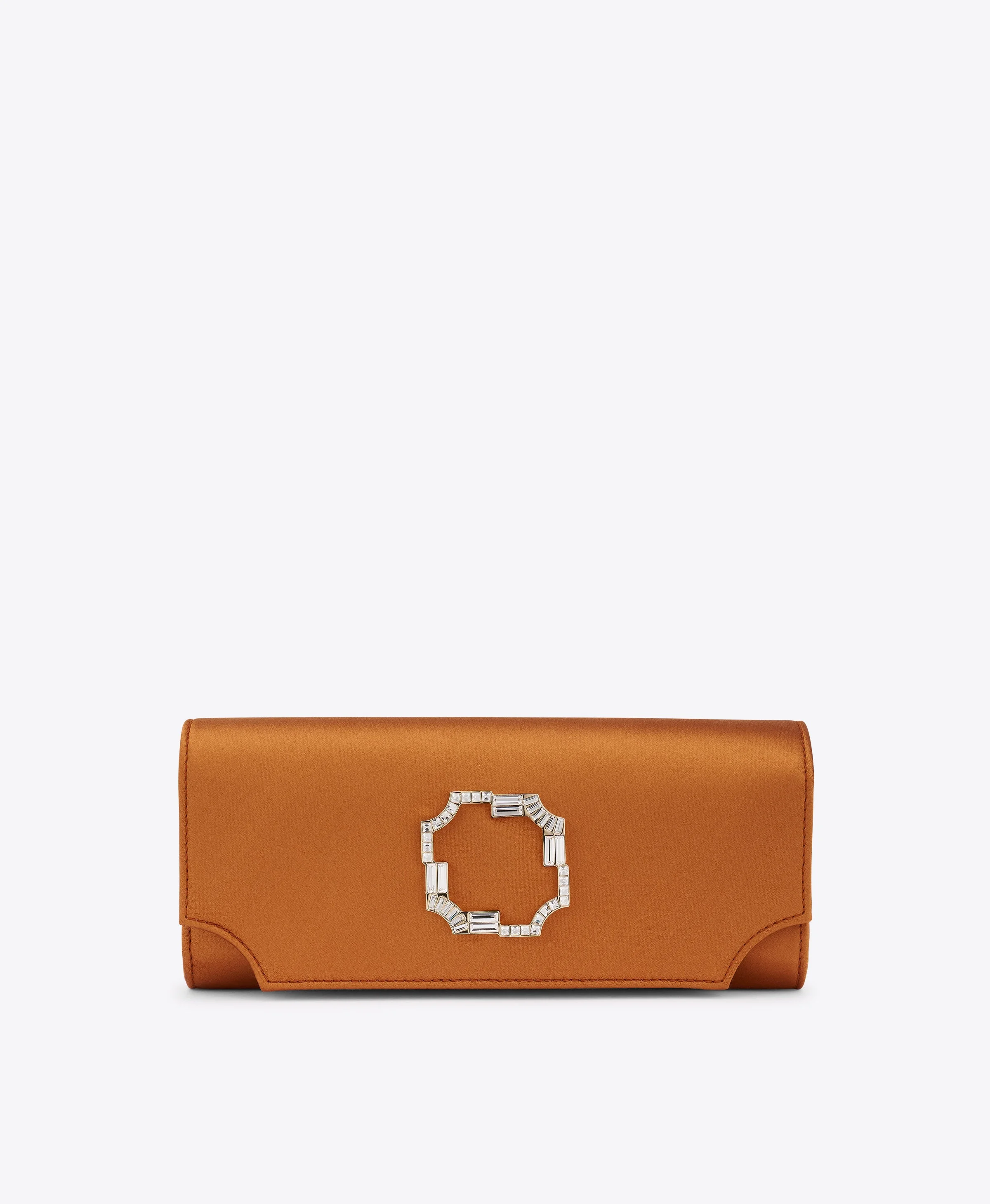Vivien Bronze Satin Wallet on Chain - 1