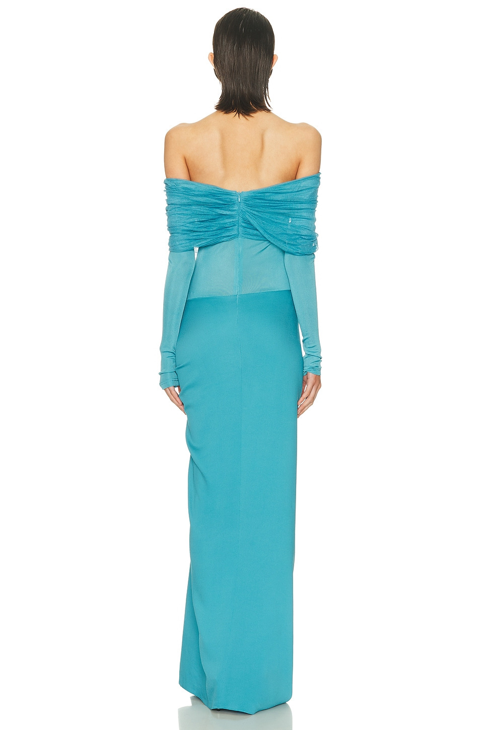 Sonora Veiled Ruched Dress - 4