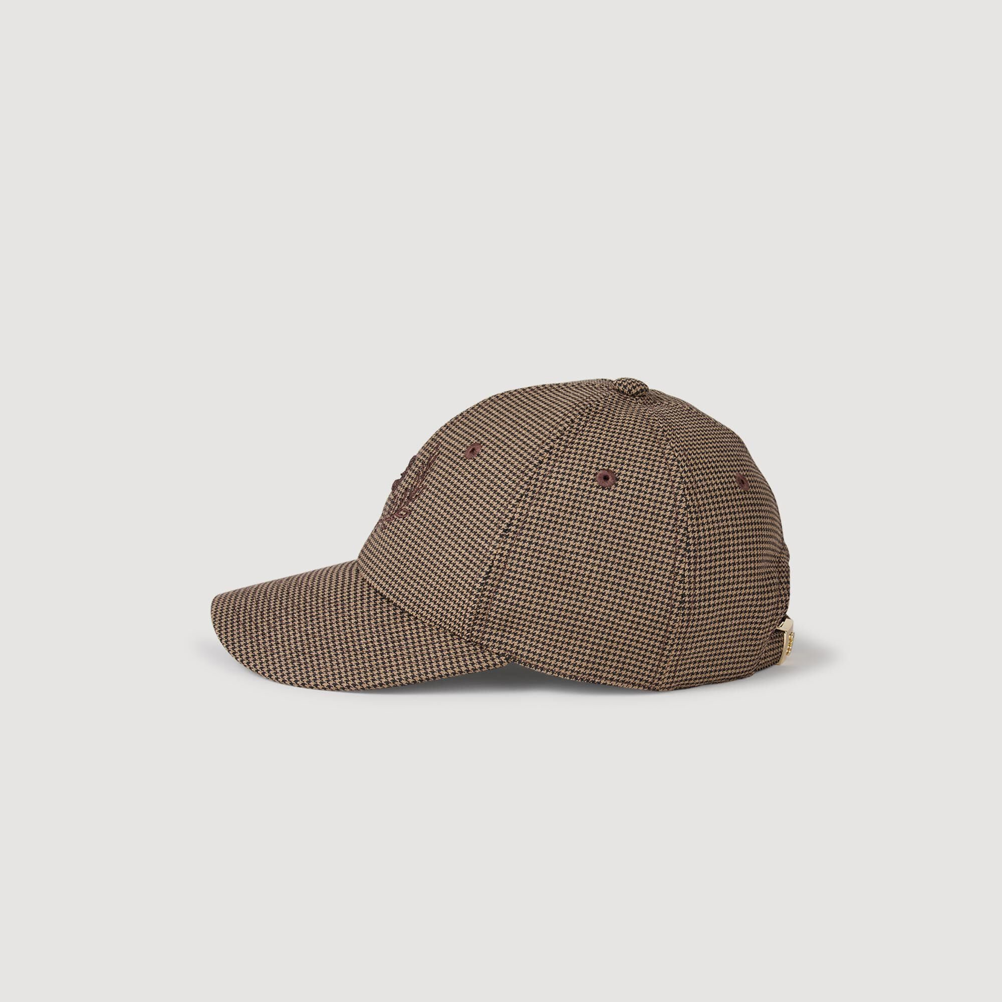 HOUNDSTOOTH PRINT CAP - 5