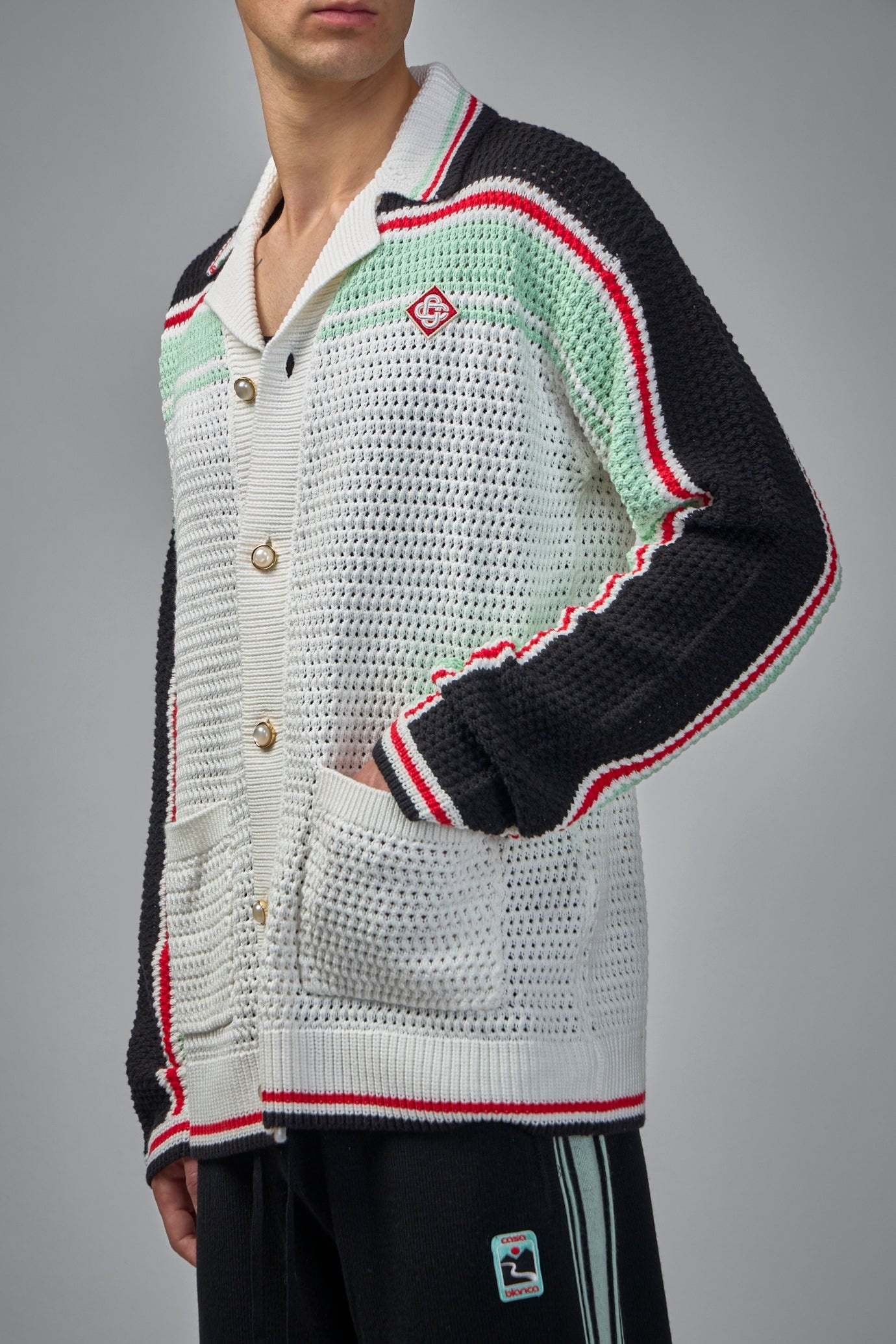 Faux Crochet Shirt Longsleeve - 4