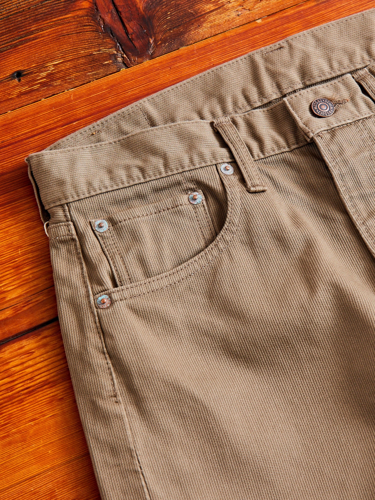 107 Ivy Fit Cotton Pique Pants in Dusty Olive - 4