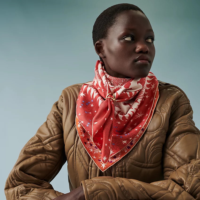 Sous le Charme d'Orphee double face scarf 90 - 2