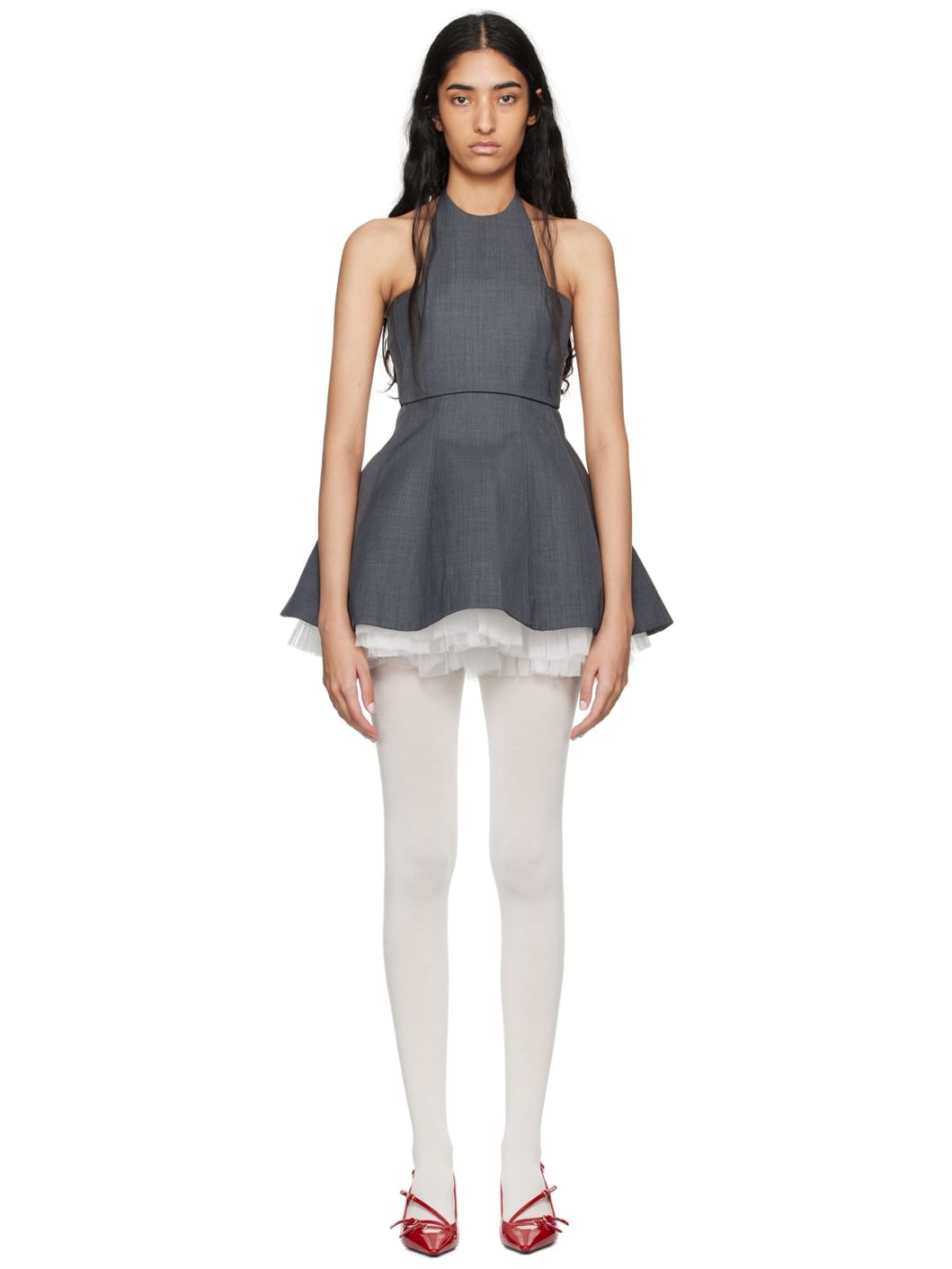 Gray Two-Piece Minidress - 1