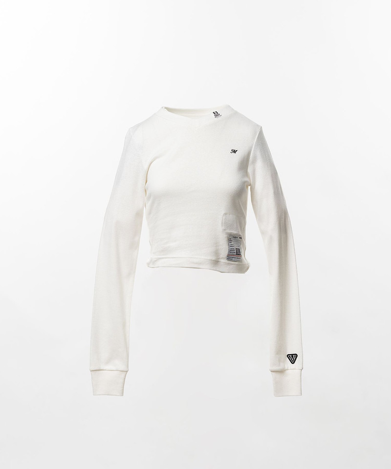 V-Neck Cropped Long Sleeve T-Shirt 22