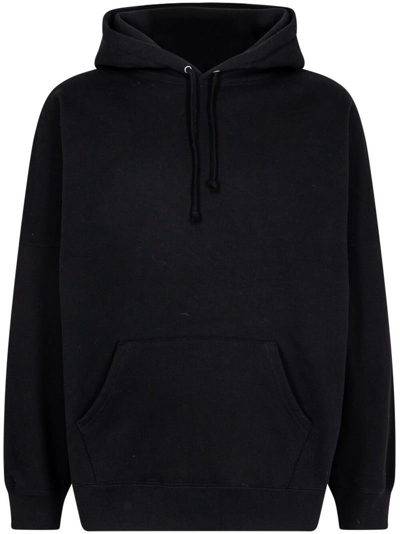 beaded-logo cotton hoodie 1
