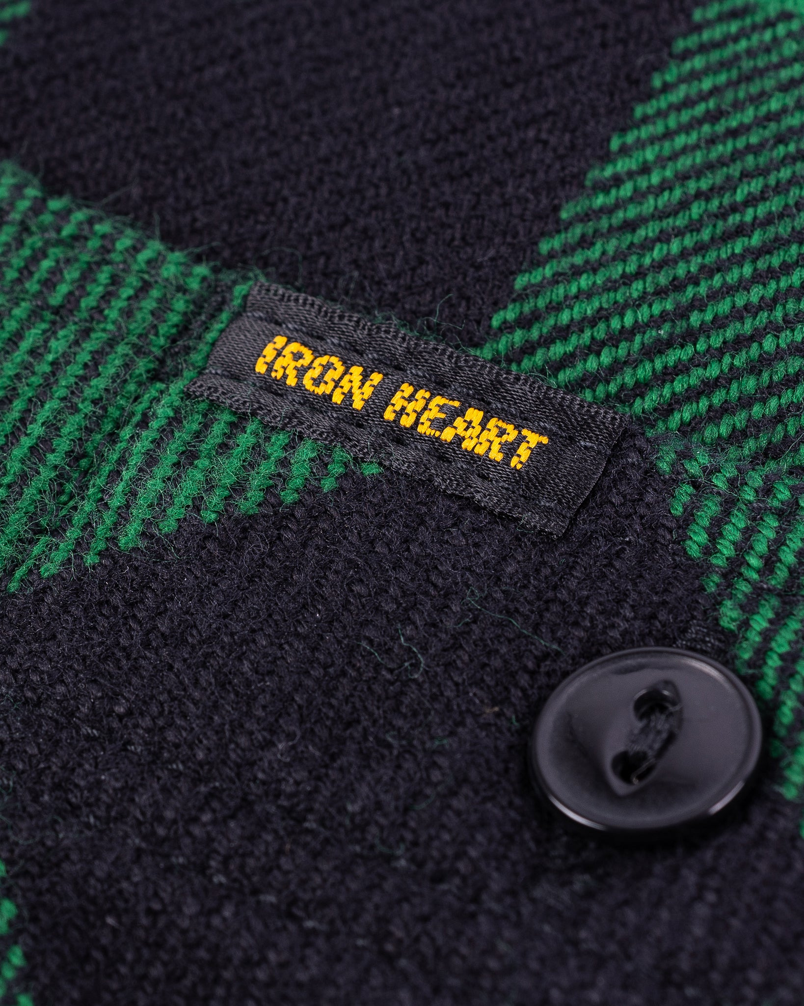 IHSH-244-GRN Ultra Heavy Flannel Buffalo Check Work Shirt - Green/Black - 10