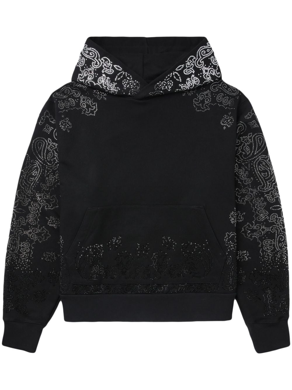 crystal-embellished cotton hoodie - 1
