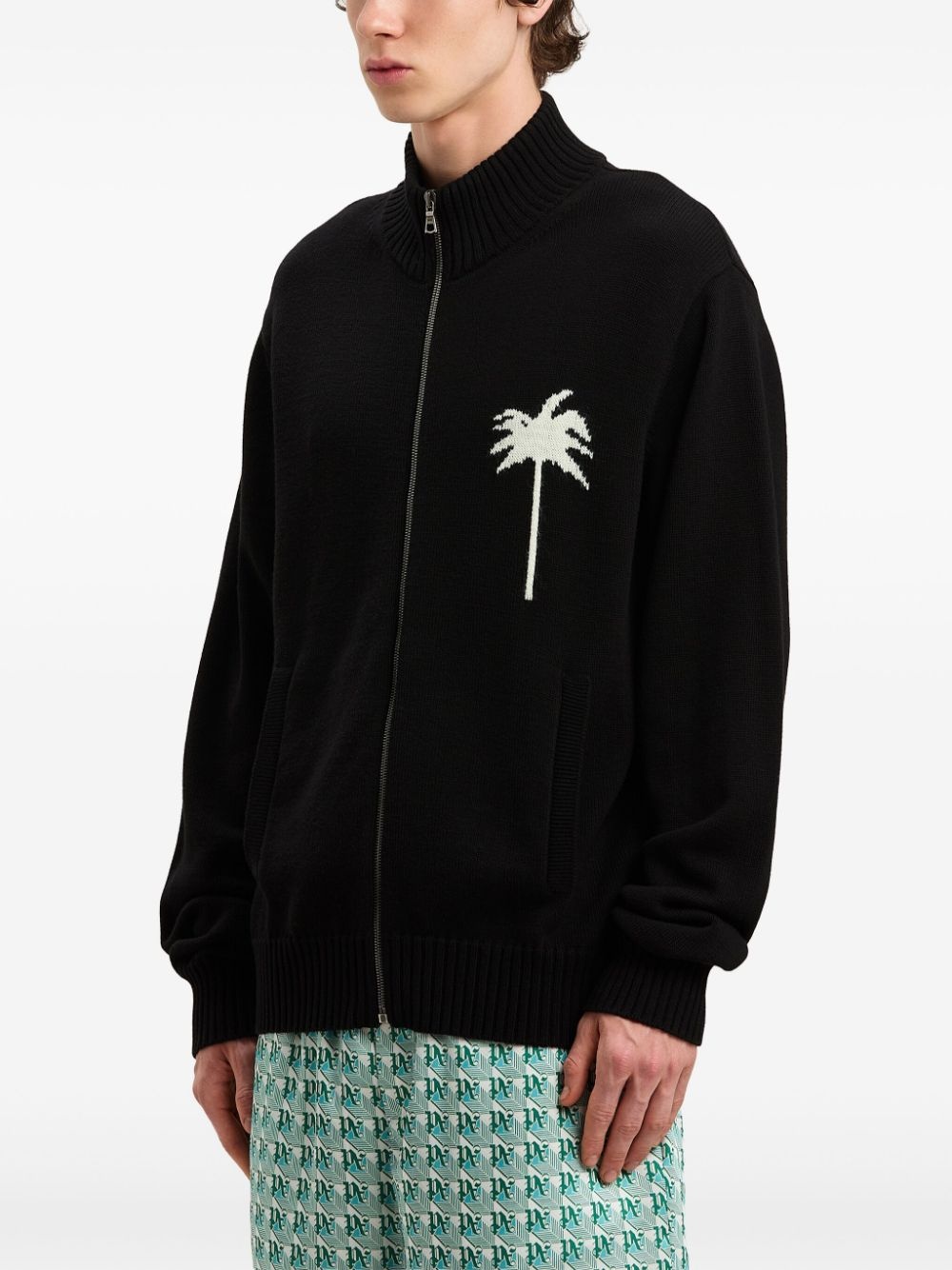 palms-knit cardigan - 4