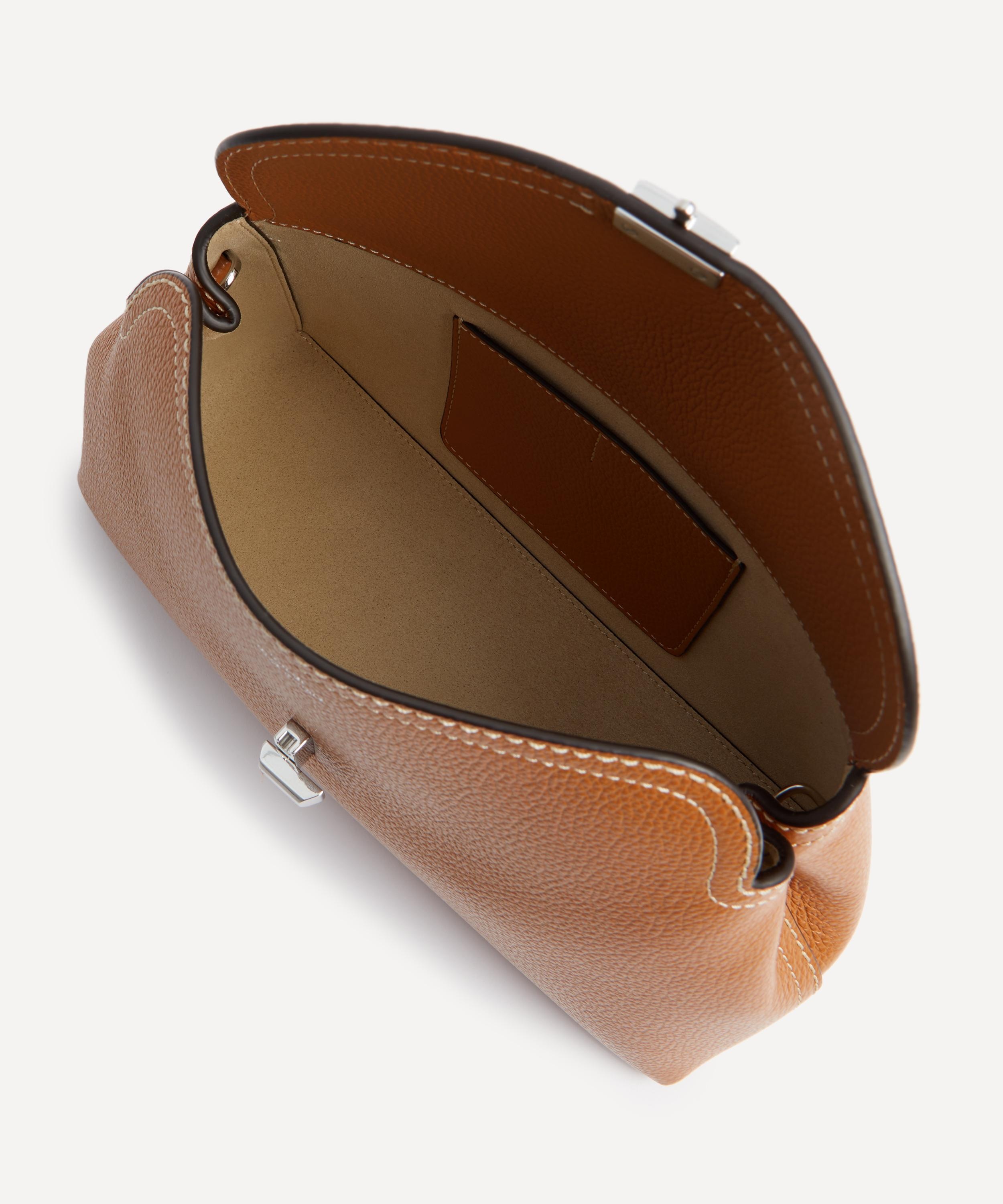 T-Lock Tan Leather Clutch - 6