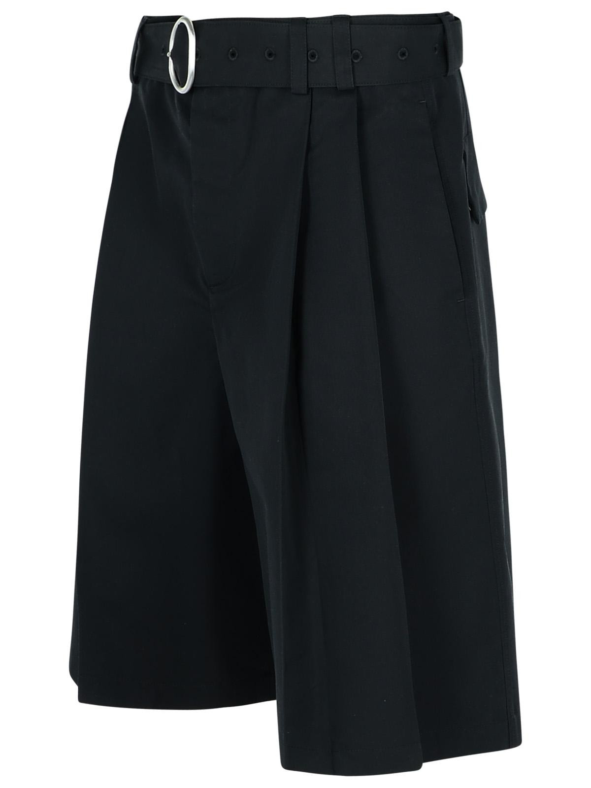Jil Sander Black Cotton Blend Bermuda Shorts Men - 2