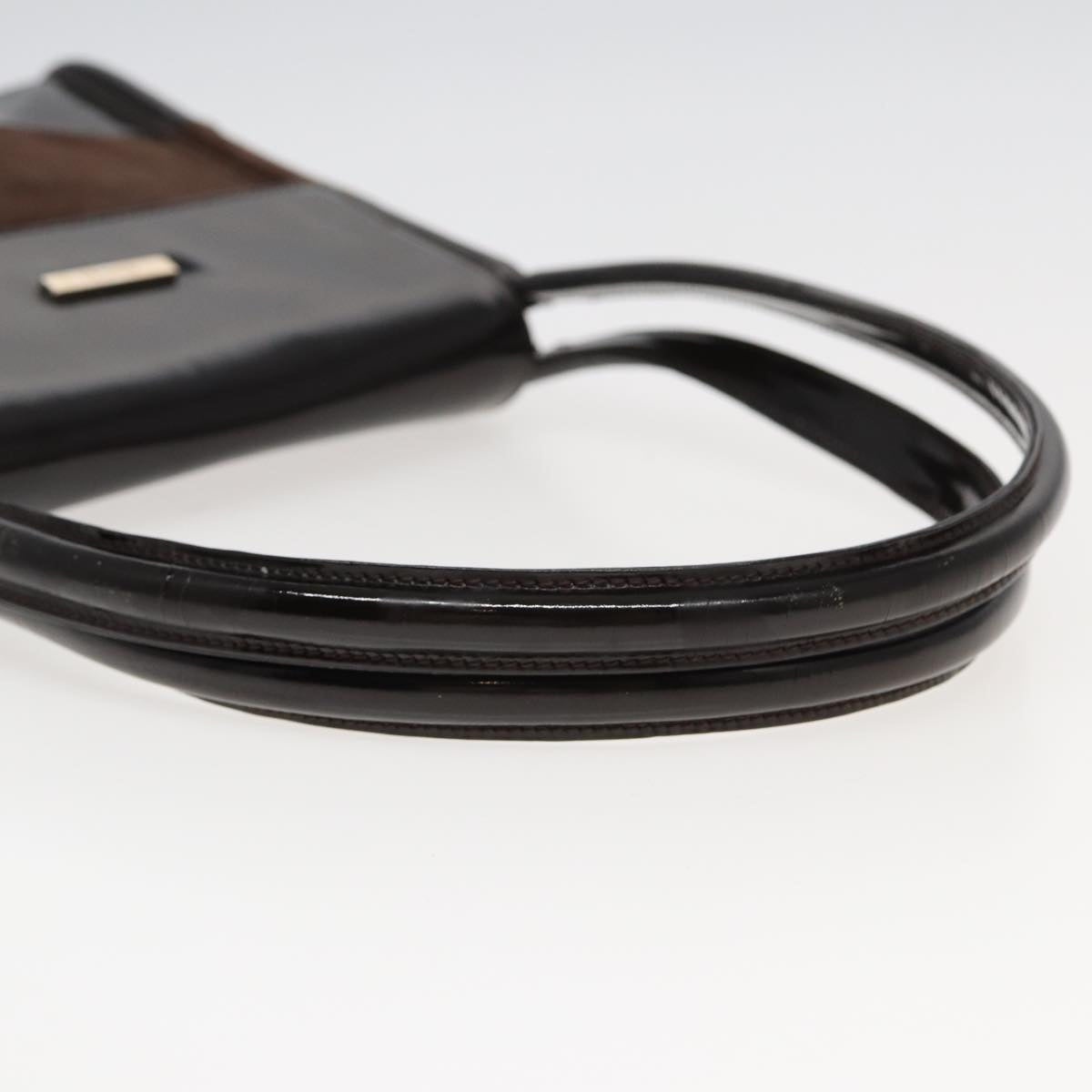 GUCCI Tote Bag Enamel Suede Brown - 7