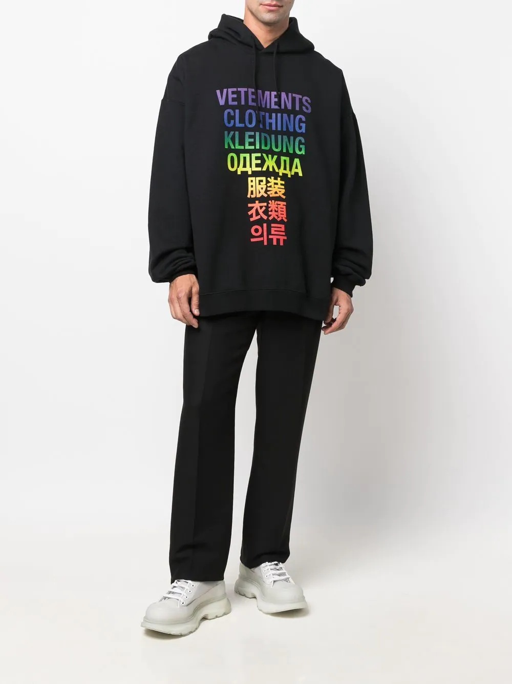 rainbow logo-print hoodie - 2